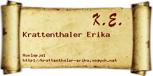 Krattenthaler Erika névjegykártya